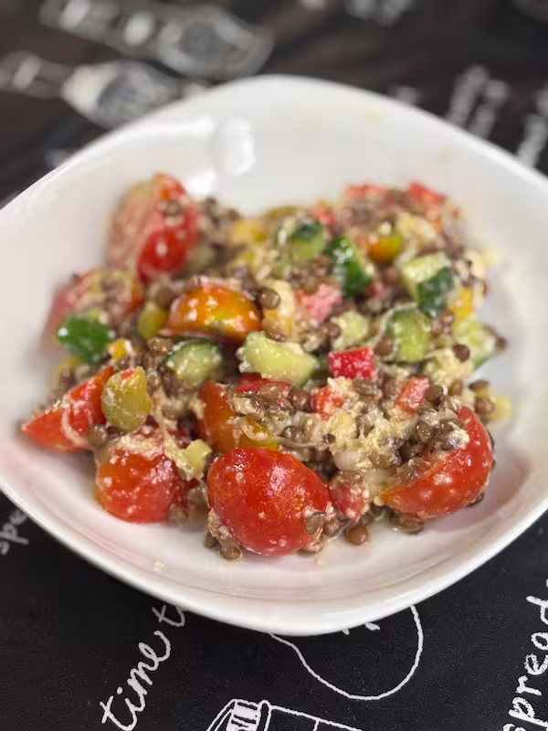 レンズ豆の冷製サラダ｜地中海風の栄養満点で爽やかな一品